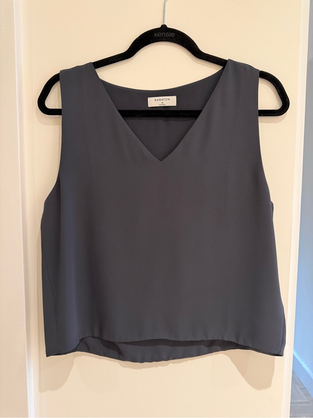 Aritzia Babaton Dark Gray Sleeveless Blouse Top